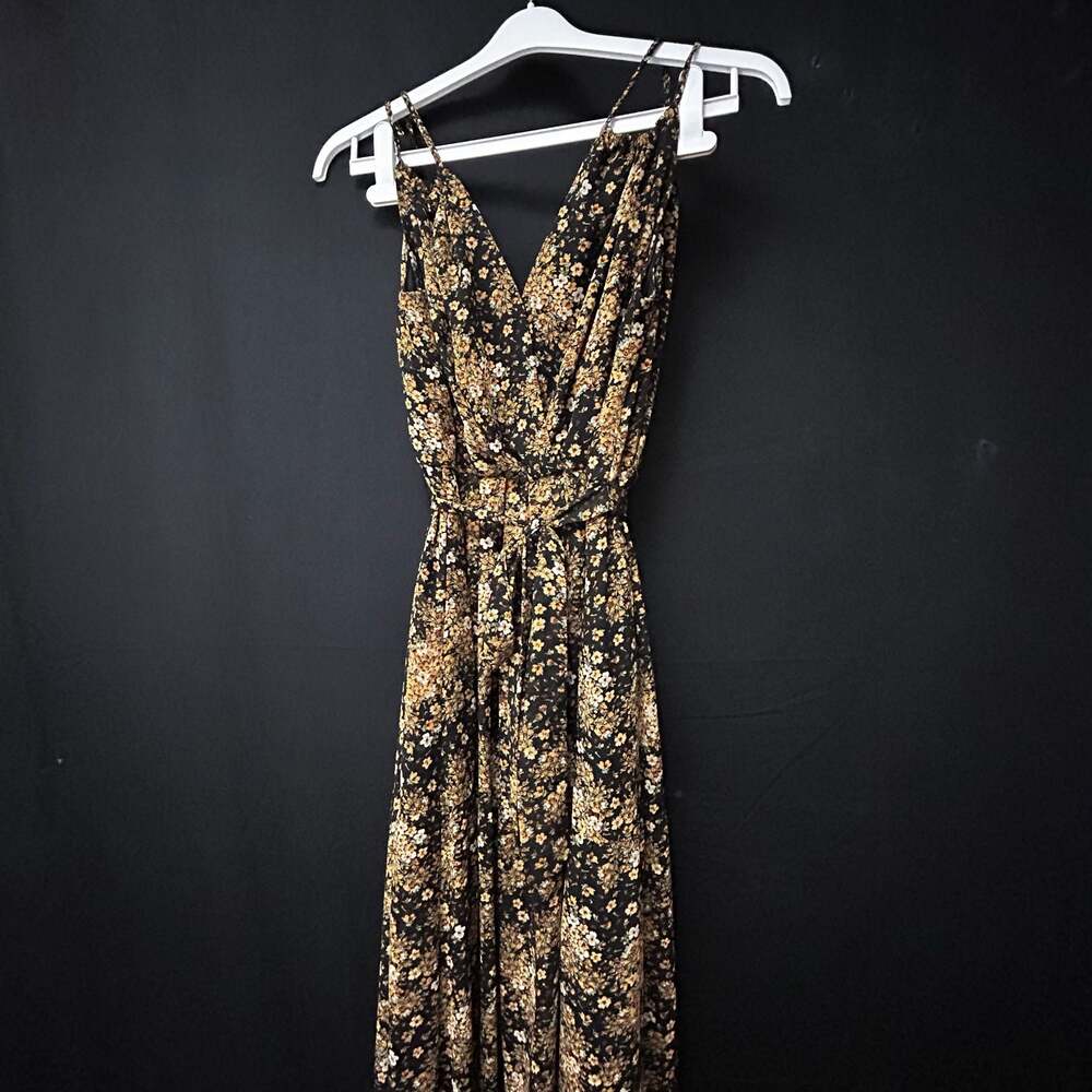 Premier Amour Floral Print Sleeveless Maxi Dress with Tie Waist - Picture 5 of 11